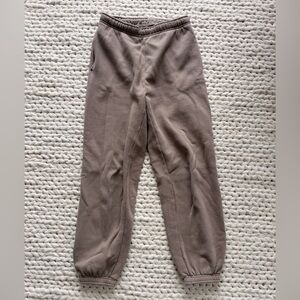 Aritzia Sweatfleece Joggers in Taupe